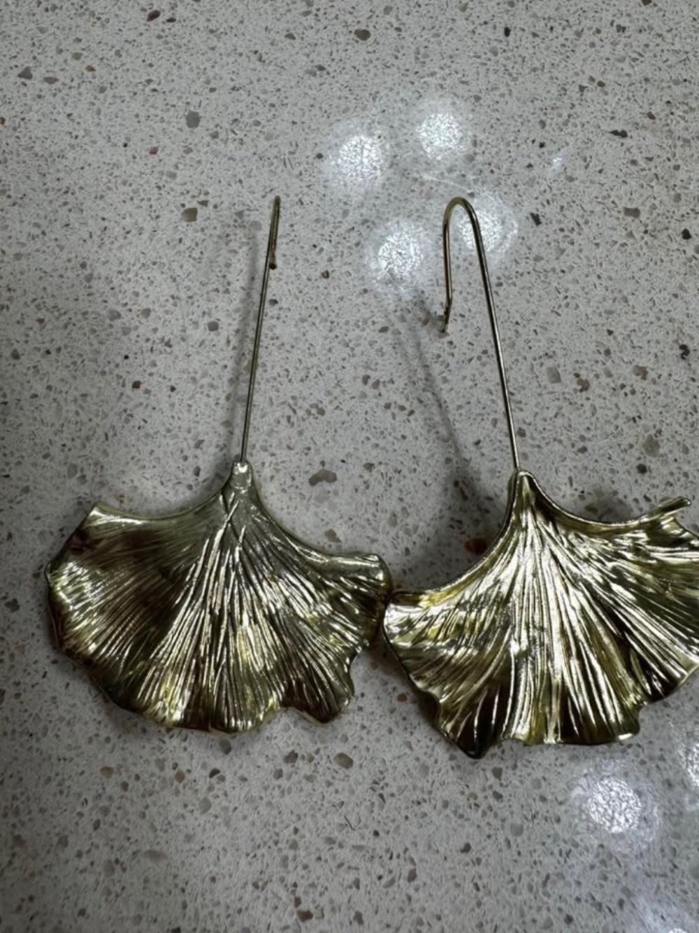 Gold plated Gingko Leaf Earrings